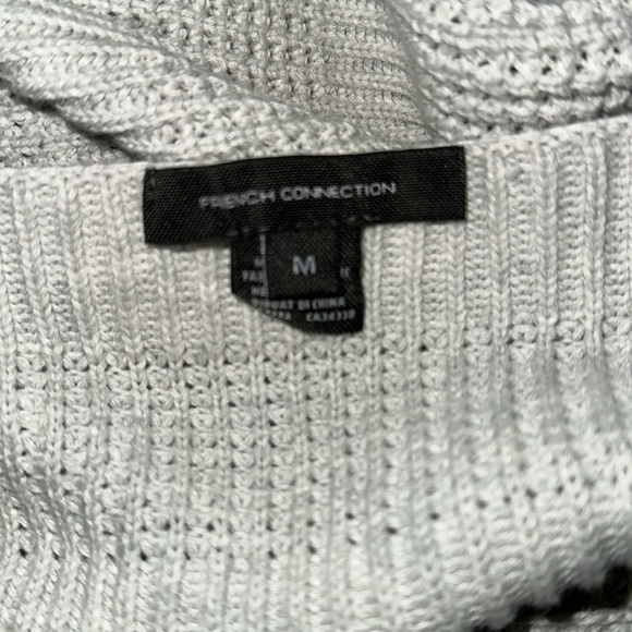 French connection knit sweater size medium cuffed sleeves cotton fabric - Picture 5 of 6